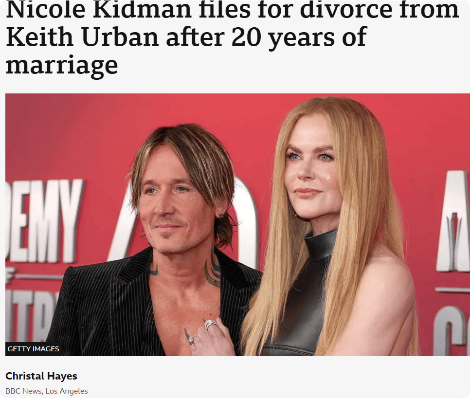 笑死!美国政府关门,公务员为爱发电!妮可·基德曼20年婚姻再破裂,背后竟是…